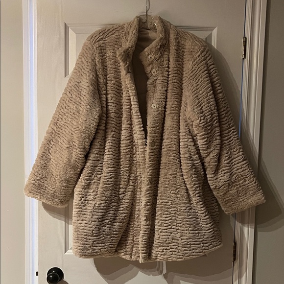 Regal Wear Jackets & Blazers - Sold - Cozy Tan Teddy Jacket for Women